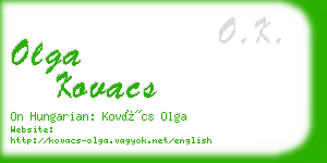 olga kovacs business card